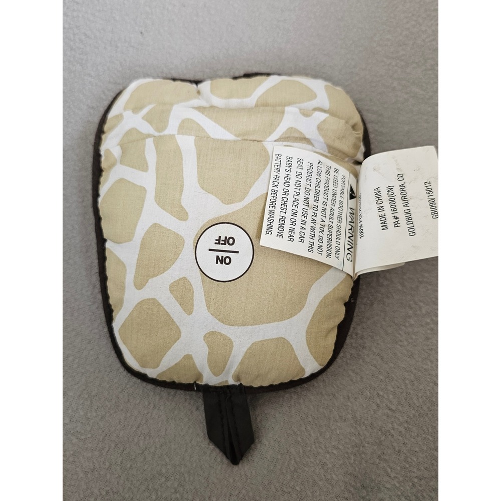 Child of Mine by Carter's portable baby soother in a giraffe print. Tested